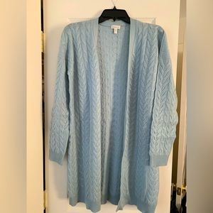 Garnet Hill Cashmere Cable Boyfriend Cardigan (Never Worn)